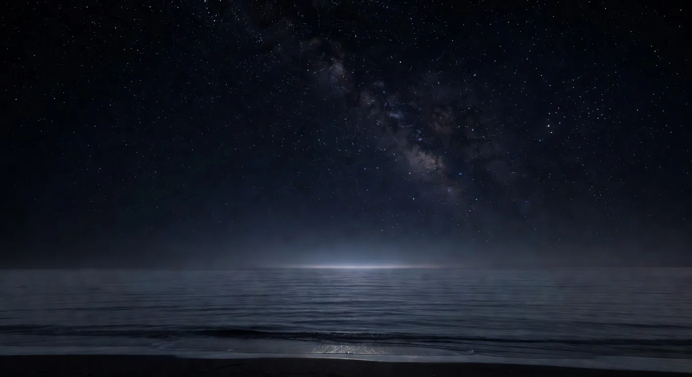 海のオーラと星夜